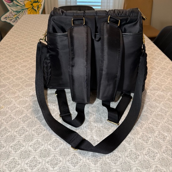 HAPP Levy Black Quilted Diaper Backpack - Black - Picture 12 of 16